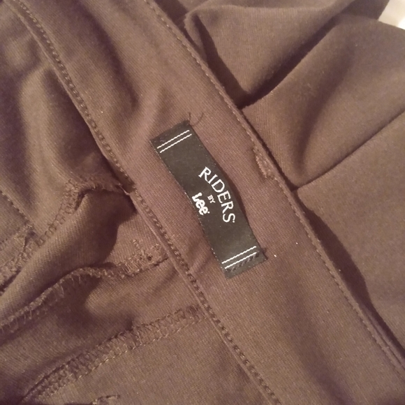 Riders by Lee Brown Straight Leg Knit Pants Sz 8M - Picture 3 of 8